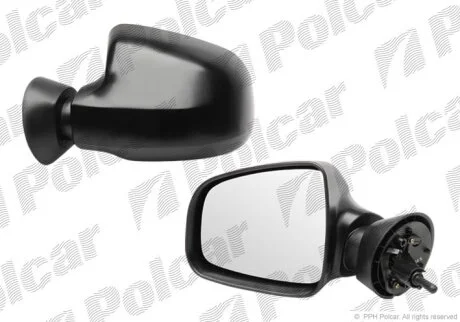 Дзеркало зовнішнє правий | SANDERO, 06.08- Polcar 2801521M