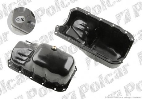 Піддон оливний двигуна Fiat Doblo 1.3mjtd 16v 93-98 Fiat Panda, Punto, Grande Punto, 500, Doblo, Lancia Musa, Ford KA Polcar 3017MO-2