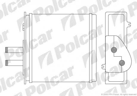 Радиатор печки Fiat Punto 1.2-1.7 94-00 Fiat Punto Polcar 3017N8-1