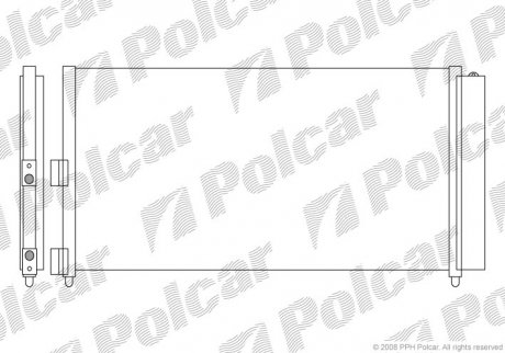 Купить Радиатор кондиционера Fiat Doblo 1.3-1.9 JTD 01- Fiat Doblo, Punto, Lancia Musa Polcar 3022K8C5 (фото1) подбор по VIN коду, цена 2957 грн.