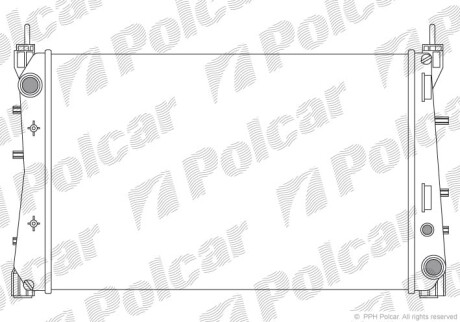 Радіатори охолодження LINEA Fiat Punto, Grande Punto Polcar 302508A2