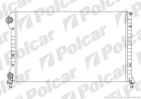 Радіатор основний Fiat Doblo 1.9D без -AC Fiat Doblo Polcar 304008-3