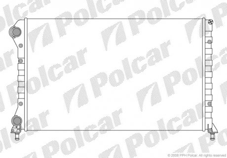 Купить РАДИАТОР ДВИГАТЕЛЯ Fiat Doblo 1,9 D 01- (+AC) Fiat Doblo Polcar 304008A4 (фото1) подбор по VIN коду, цена 2102 грн.