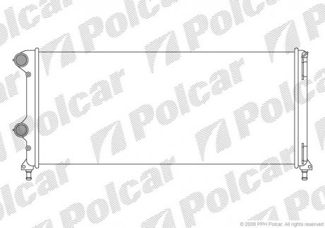 Купить Радиатор Fiat Doblo 1.9JTD 05/01- (+AC) Fiat Doblo Polcar 304008A5 (фото1) подбор по VIN коду, цена 2018 грн.