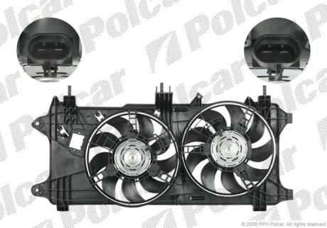 Вентилятори з корпусом / кронштейном FIAT DOBLO 06- Polcar 304123W5