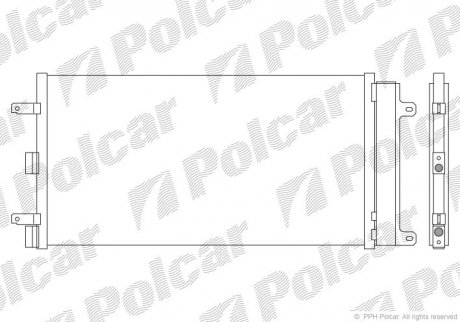 Радиатор кондиционера Fiat Doblo 1.4/1.6/1.6CNG 10.01- Fiat Doblo Polcar 3041K8C1