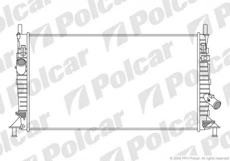 Радиатор охлаждения Ford Focus C-Max 2.0TDCi 03- Volvo S40, Ford Focus, C-Max, Mazda 3, Volvo V50, C30 Polcar 320208-2