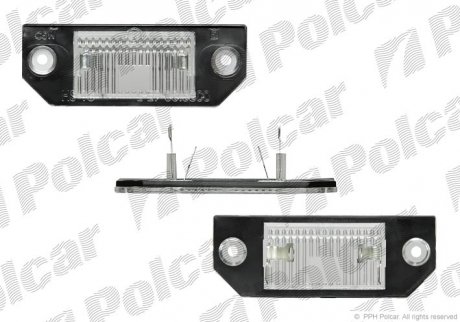 Фонарь подсветки номерного знака FORD FOCUS C-MAX, FOCUS II 10.03-09.12 Ford C-Max, Focus Polcar 3202959E
