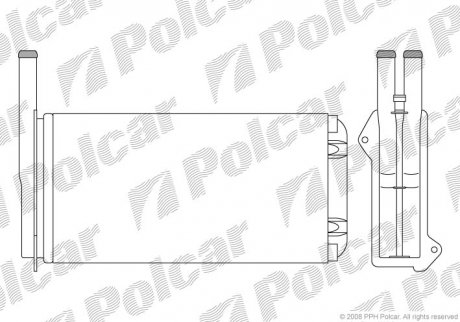 Радиатор печки Ford Escort/Orion/Sierra 90- Ford Sierra, Escort, Orion Polcar 3206N8-1