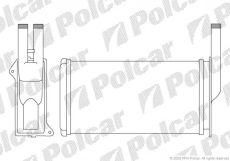 Радиатор печки Ford Scorpio I,II, Sierra 82- Polcar 3214N8-1