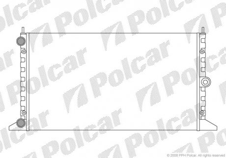 Купить Радиатор охлаждения Volkswagen Sharan Polcar 3240084 (фото1) подбор по VIN коду, цена 1165 грн.