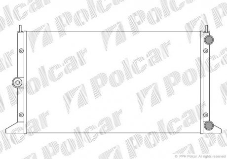 Радиатор основной VW Sharan 1.9TDI 96- Volkswagen Sharan, Ford Galaxy Polcar 324008A3