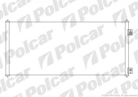 Радиатор кондиционера Ford Transit 2.0D-2.4D 01.00- Ford Transit Polcar 3247K8C1S