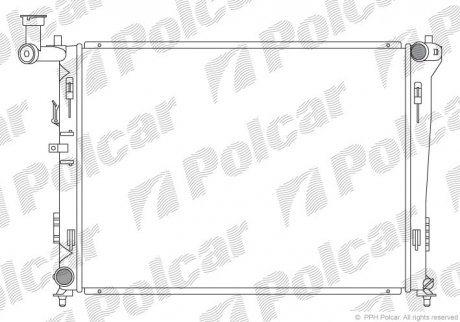 Радиатор охлаждения Hyundai I30 1.4i-2.0i 07-/Kia Ceed 07- Hyundai Elantra, I30 Polcar 401508-1
