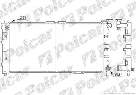 Радіатори охолодження | 323 F V (BA), 07.94- Polcar 4507084
