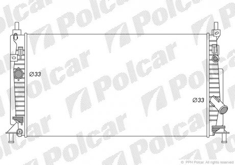 Радиатор основной Mazda 3 1.6-2.0 2009- Mazda 3 Polcar 454208-1
