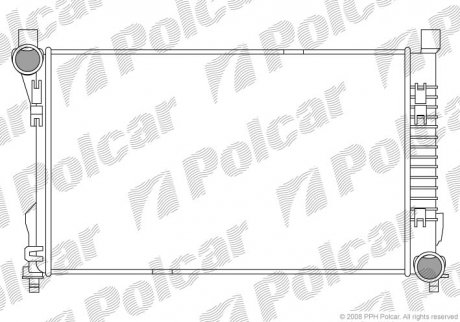 Радиатор основной MB C (C203) 220 CDI 02- Mercedes S203, W203, CLK-Class Polcar 500308-1