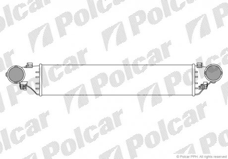 Радиатор интеркулера MB W202/W203/S203/R171 1.8-2.7D 05.00-02.11 Mercedes W203, S203, CLK-Class Polcar 5003J8-2