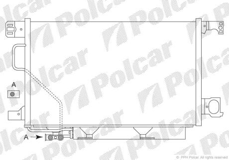 Радіатори кондиціонера MERCEDES C (W203) Polcar 5003K8C5
