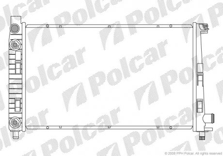 Радиатор охлаждения MB A (W168), VANEO (414) 1.4-2.1 07.97-07.05 Mercedes W168 Polcar 500508-3
