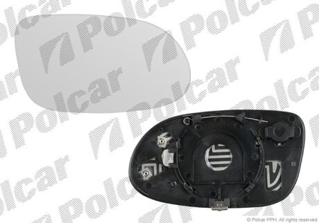 Вставка зовнішнього дзеркала правий | MERC. W129 (SL), 89- Polcar 500555E