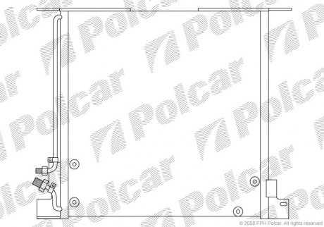 Радиатор кондиционера DB Vito/V-class V 200 01/97- Mercedes Vito, V-Class Polcar 5012K8C1