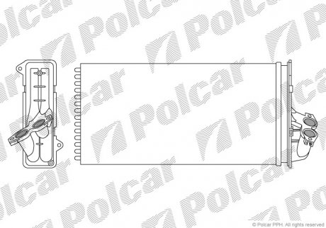 Купить Теплообменник Mercedes Vito (W638) 2.0-2.8 02.96-07.03 Mercedes Vito, V-Class Polcar 5012N8-1 (фото1) подбор по VIN коду, цена 1552 грн.