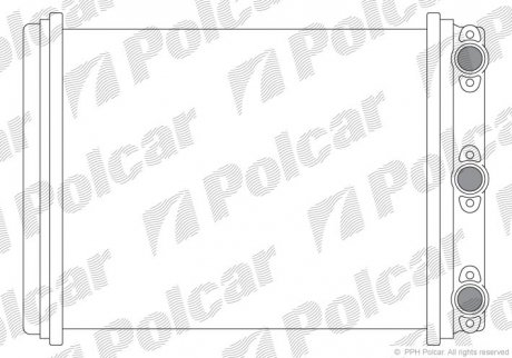 Радіатор пічки DB W 124 Mercedes W124, S124, C124, C207, C238 Polcar 5014N8-1