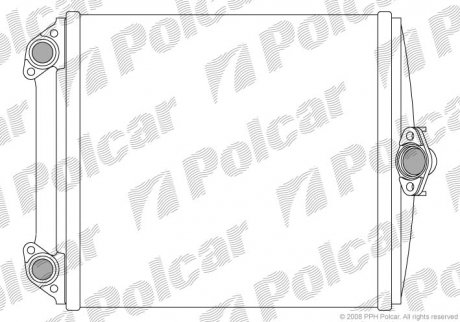 Радиатор печки Mercedes 124 / E-Klasse, 84-/ 93-96 Mercedes W124, S124, W116, W126, C124, C207, C238, C126 Polcar 5014N8-2