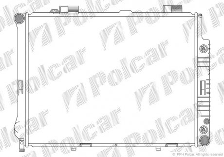 Радиатор охлаждения MB210 E 200D/220D/250-320 95-03 Mercedes W210, S210 Polcar 501508-1