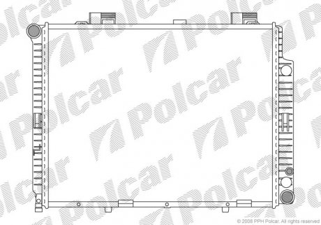 Радиатор DB 210 E200/220CDI 97-02 Mercedes S210, W210 Polcar 501508-3