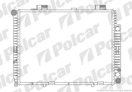 Радіатор DB 210 E200/220CDI 97-02 Mercedes S210, W210 Polcar 501508-3