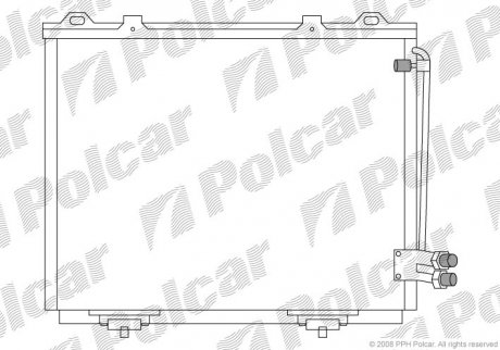 Радиатор кондиционера DB E-class (W210, S210) 95-03 Mercedes W210, S210 Polcar 5015K8C1