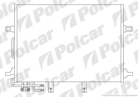 Радіатори кондиціонера MERCEDES W211 02- Polcar 5016K8C1