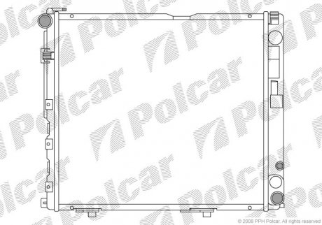 Радиатор охлаждения DB 124 2.5D/3.0D 93-96 МКПП Mercedes W124, S124 Polcar 50240803