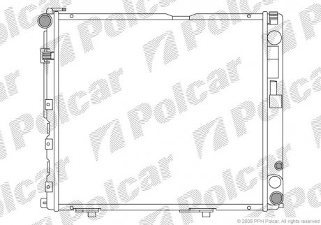 Радиатор охлаждения DB 124 2.5D/3.0D 93-96 МКПП Polcar 50240803