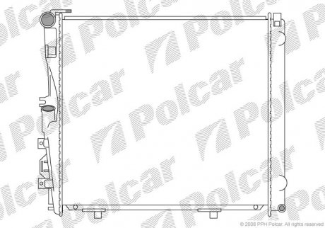 Радиатор охлаж.(основной) DB W124 85-96 M103/M104 Mercedes W124, S124, C124, C207, C238, A124, A207, A238 Polcar 502408