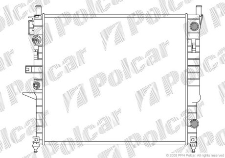 Купити Радіатор основний DB W163 ML 98- (+/-AC) 4.0 cdi Mercedes M-Class Polcar 504408-2 (фото1) підбір по VIN коду, ціна 5921 грн.