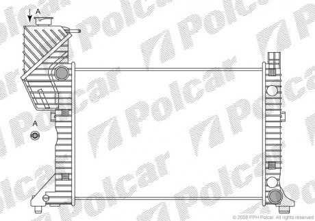 Радиатор MB Sprinter 2.3-2.9 95-06 Mercedes W901, W902, W903, W904 Polcar 506208A1