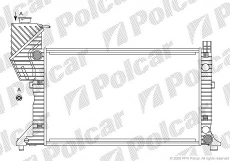 Купити Радіатор основний DB Sprinter 95- Mercedes W901, W902, W903, W904 Polcar 506208A2 (фото1) підбір по VIN коду, ціна 3971 грн.