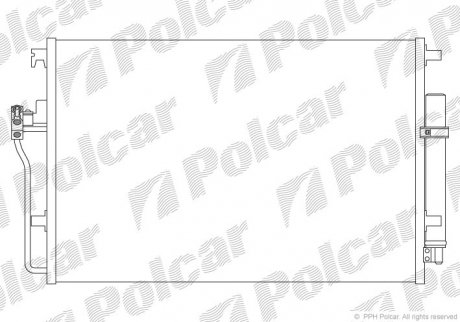 Радиатор кондиционера DB Sprinter 06- Mercedes W906, Volkswagen Crafter Polcar 5065K8C1S (фото1)