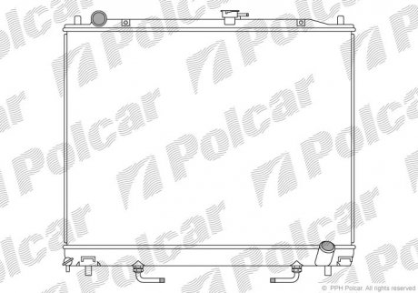 Радиатор охлаждения Mitsubishi Pajero 3.2D 00-06 Mitsubishi Pajero Polcar 527408-3