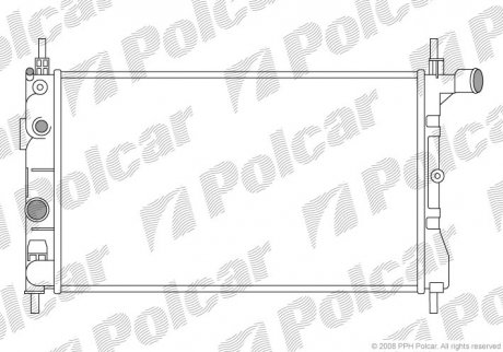Радиатор Opel Kadett E 1.6 N/S/I 16SV/C16LZ/NZ -89 Opel Kadett Polcar 550508A2