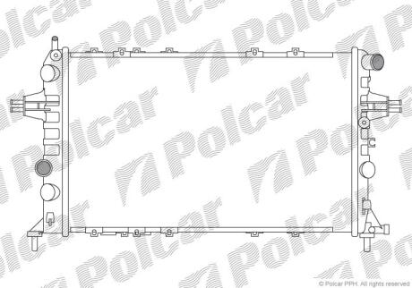 Радіатори охолодження ZAFIRA I Polcar 550808B4