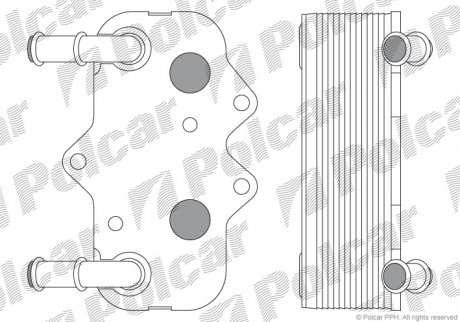 Купить Радиатор масляный Opel Vectra B 2.0tdi Opel Vectra, Astra, Zafira Polcar 5508L8-3 (фото1) подбор по VIN коду, цена 1650 грн.
