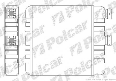 Купить Радиатор печки Opel Astra G 98- Opel Astra, Zafira Polcar 5508N8-1 (фото1) подбор по VIN коду, цена 1140 грн.