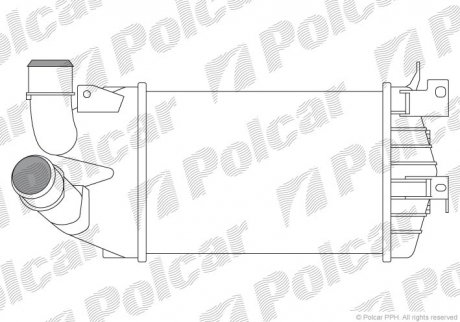 Интеркуллер Opel Astra H, Zafira B 1.3D/1.7D/1.9D 03.04-04.15 Opel Astra, Zafira Polcar 5509J8-3