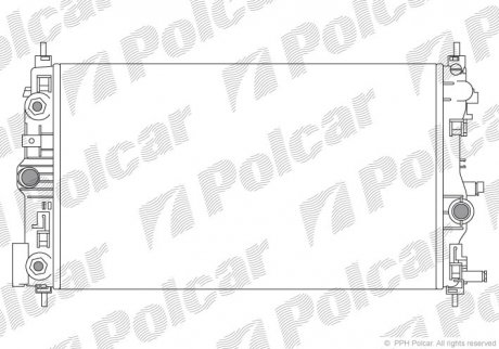 Радиатор охлаждения (AT) Opel Astra J,Zafira C 2.0D 12.09 Opel Astra, Zafira Polcar 551108-7