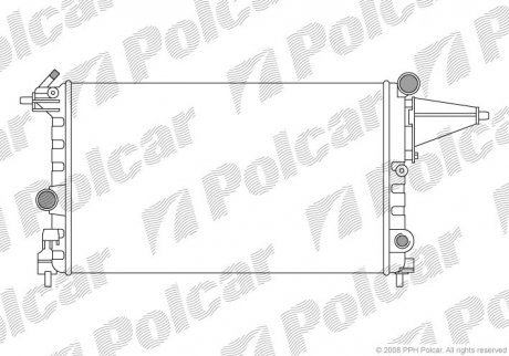 Радиатор Opel Vectra A 1.4-1.6 88 Opel Vectra Polcar 551408-4