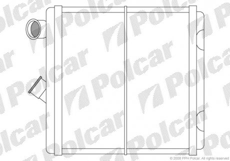 Радиатор печки Opel Vectra A/Astra F 88- Opel Vectra, Astra Polcar 5514N8-3